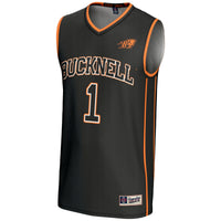 #1 Bucknell Bison Lightweight Basketball Fashion Jersey - Black
