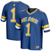 #1 North Carolina A&T Aggies Lightweight Collegiate Football Fashion Jersey - Navy