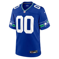 Seattle Seahawks Royal Throwback Custom Jersey
