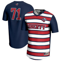 #71 Liberty Flames Lightweight Soccer Fashion Jersey - Navy
