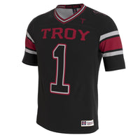 Troy University Trojans Lightweight Collegiate Football Blackout Fashion Jersey