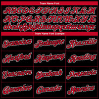 Custom Basketball Jersey - Black Red-White Authentic Throwback