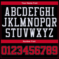 Custom Basketball Jersey - Black Red-White Authentic Throwback