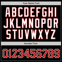 Custom Baseball Jersey - Black Red Pinstripe Red-White Authentic