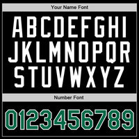 Custom Basketball Jersey - Black Kelly Green-White Authentic Throwback