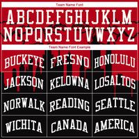 Custom Basketball Jersey - Black White-Red Round Neck Sublimation Uniform