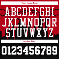 Custom Basketball Jersey - Black White-Red Round Neck Sublimation Uniform