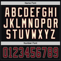 Custom Hockey Jersey - Black Crimson-Cream