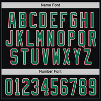 Custom Hockey Jersey - Black Kelly Green White-Red