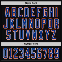 Custom Hockey Jersey - Black Royal White-Orange