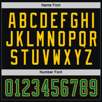 Custom Hockey Jersey - Black Kelly Green-Gold