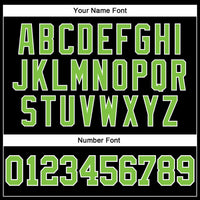 Custom Basketball Jersey - Black Neon Green-White Authentic Throwback