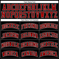 Custom Basketball Jersey - Black Red-White Authentic Throwback