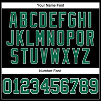 Custom Basketball Jersey - Black White Pinstripe Kelly Green-White Authentic