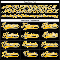 Custom Hockey Jersey - Black Gold-White Lace Neck