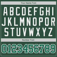 Custom Basketball Jersey - Hunter Green Kelly Green-White Authentic Throwback