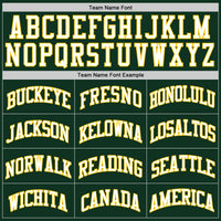Custom Basketball Jersey - Hunter Green White-Gold Authentic Throwback