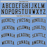 Custom Basketball Jersey - Light Blue Black-White Authentic Throwback