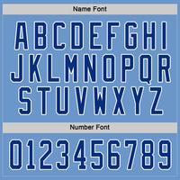 Custom Hockey Jersey - Light Blue Royal-White