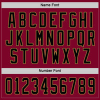 Custom Hockey Jersey - Maroon Black-Old Gold