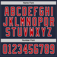 Custom Hockey Jersey - Navy Red-White