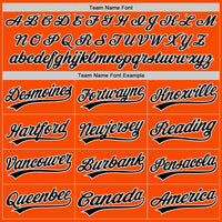 Custom Baseball Jersey - Orange Black-White Authentic