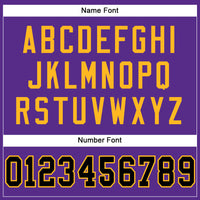 Custom Football Jersey - Purple Black-Gold Mesh Authentic