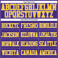 Custom Football Jersey - Purple Gold-Kelly Green Mesh Authentic