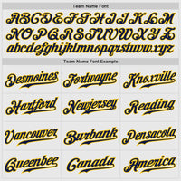 Custom Baseball Jersey - White Navy Pinstripe Navy-Gold Authentic Raglan Sleeves