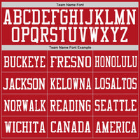 Custom Football Jersey - Red White Mesh Authentic