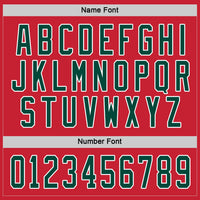 Custom Hockey Jersey - Red Green-White