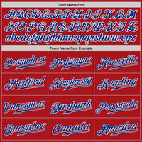 Custom Baseball Jersey - Red Royal-White Authentic