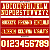 Custom Football Jersey - Red White-Gold Authentic