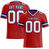 Custom Football Jersey - Red White-Royal Authentic