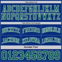 Custom Basketball Jersey - Royal Kelly Green-White Reversible Double Side Sublimation Set