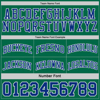 Custom Basketball Jersey - Royal Kelly Green-White Reversible Double Side Sublimation Set