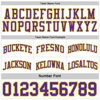 Custom Basketball Jersey - Purple White-Gold Reversible Double Side Sublimation Set