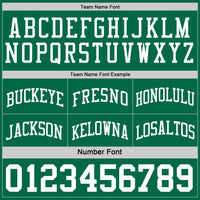 Custom Basketball Jersey - Reversible Kelly Green White Double Side Sublimation Set