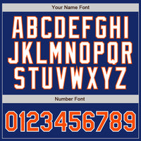 Custom Baseball Jersey - Royal Orange Pinstripe Orange-White Authentic