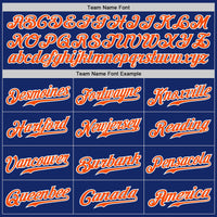 Custom Baseball Jersey - Royal Orange Pinstripe Orange-White Authentic