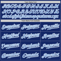 Custom Baseball Jersey - Royal Light Blue Pinstripe Light Blue-White Authentic