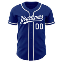 Custom Baseball Jersey - Royal White Authentic