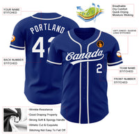 Custom Baseball Jersey - Royal White Authentic