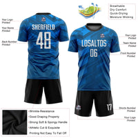 Custom Soccer Jersey - Light Blue White-Black Sublimation Uniform