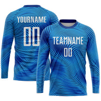 Custom Soccer Jersey - Light Blue White-Royal Sublimation Uniform