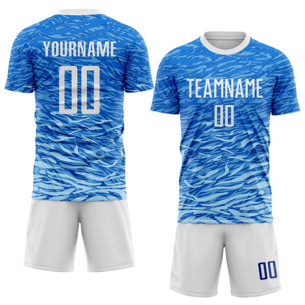 Custom Soccer Jersey - Royal White Sublimation Uniform