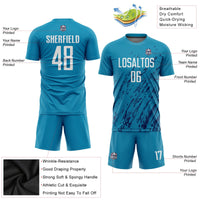 Custom Soccer Jersey - Panther Blue White-Black Sublimation Uniform