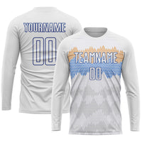 Custom Soccer Jersey - White Royal Sublimation Uniform