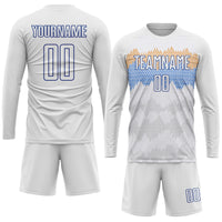Custom Soccer Jersey - White Royal Sublimation Uniform