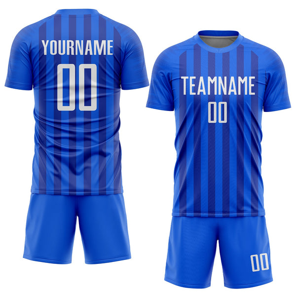 Custom Soccer Jersey - Royal White Sublimation Uniform